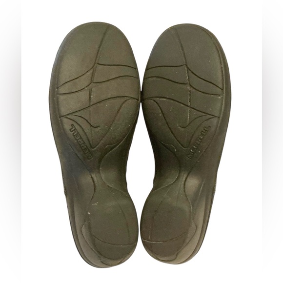 Merrell Emma Black Nubuck Leather Slip-on Clog Shoe Closed Back Size-9.5 - Picture 10 of 13